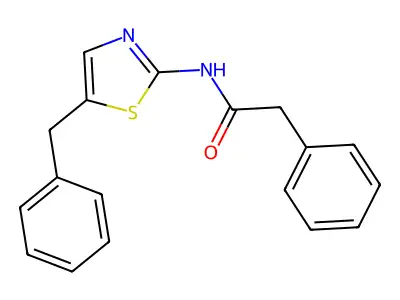 N-(5-benzyl-1,3-thiazol-2-yl)-2-phenylacetamide structure