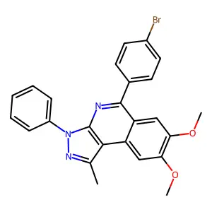 5-(4-Bromophenyl)-7,8-dimethoxy-1-methyl-3-phenylpyrazolo[3,4-c]isoquinoline structure