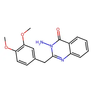 3-Amino-2-(3,4-dimethoxybenzyl)-3,4-dihydroquinazolin-4-one structure