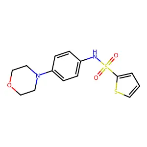 N-[4-(4-morpholinyl)phenyl]-2-thiophenesulfonamide structure