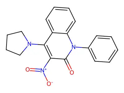 3-Nitro-1-phenyl-4-pyrrolidin-1-ylquinolin-2-one structure