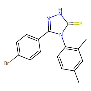5-(4-bromophenyl)-4-(2,4-dimethylphenyl)-4H-1,2,4-triazole-3-thiol structure