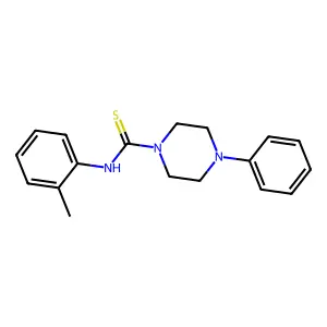 N-(2-methylphenyl)-4-phenylpiperazine-1-carbothioamide structure