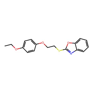 2-{[2-(4-Ethoxyphenoxy)ethyl]sulfanyl}-1,3-benzoxazole structure