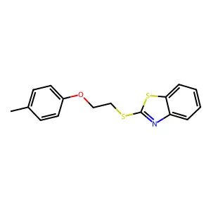 2-[2-(4-Methylphenoxy)ethylsulfanyl]-1,3-benzothiazole structure
