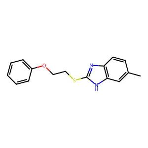 Benzimidazole, 6-methyl-2-(2-phenoxyethylthio)- structure