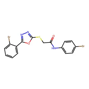 N-(4-Bromophenyl)-2-((5-(2-bromophenyl)-1,3,4-oxadiazol-2-yl)thio)acetamide structure