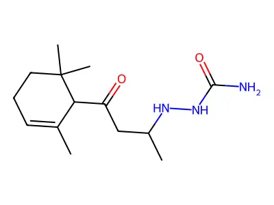 [[4-Oxo-4-(2,6,6-trimethylcyclohex-2-en-1-yl)butan-2-yl]amino]urea structure