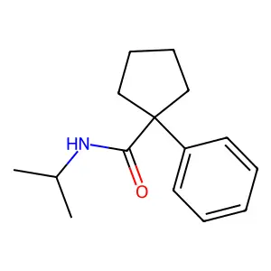 N-isopropyl-1-phenylcyclopentanecarboxamide structure