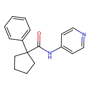 1-phenyl-N-pyridin-4-ylcyclopentane-1-carboxamide structure