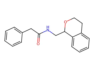 N-(3,4-dihydro-1H-isochromen-1-ylmethyl)-2-phenylacetamide structure
