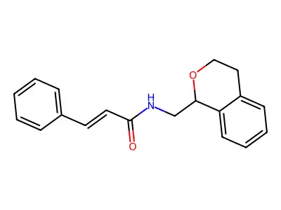 (E)-N-(3,4-dihydro-1H-isochromen-1-ylmethyl)-3-phenylprop-2-enamide structure