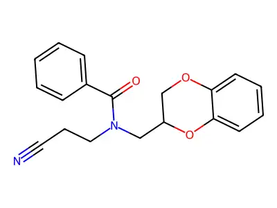 N-(2-cyanoethyl)-N-(2,3-dihydro-1,4-benzodioxin-2-ylmethyl)benzamide structure