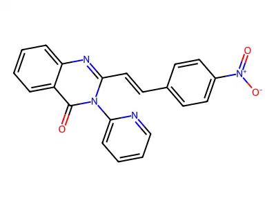 2-[(E)-2-(4-nitrophenyl)ethenyl]-3-pyridin-2-ylquinazolin-4-one structure