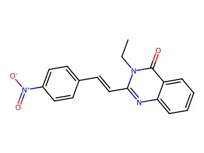 3-ethyl-2-[(E)-2-(4-nitrophenyl)ethenyl]quinazolin-4-one structure