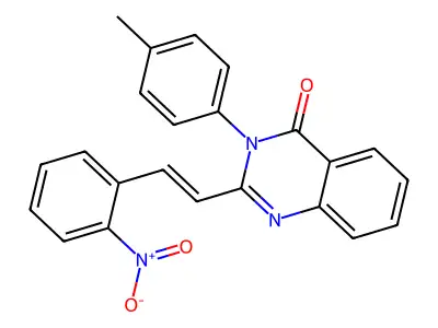 3-(4-methylphenyl)-2-[(E)-2-(2-nitrophenyl)ethenyl]quinazolin-4-one structure