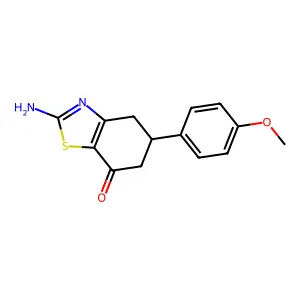 2-amino-5-(4-methoxyphenyl)-5,6-dihydrobenzo[d]thiazol-7(4H)-one structure
