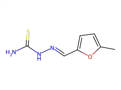 Hydrazinecarbothioamide, 2-((5-methyl-2-furanyl)methylene)- structure