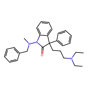 2-Indolinone, 1-(benzylmethylamino)-3-(3-(diethylamino)propyl)-3-phenyl- structure