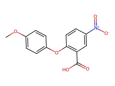 2-(4-Methoxyphenoxy)-5-nitrobenzoic acid structure