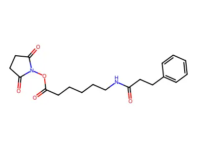 (2,5-Dioxopyrrolidin-1-yl) 6-(3-phenylpropanoylamino)hexanoate structure