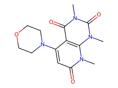 1,3,8-Trimethyl-5-morpholin-4-ylpyrido[2,3-d]pyrimidine-2,4,7-trione structure