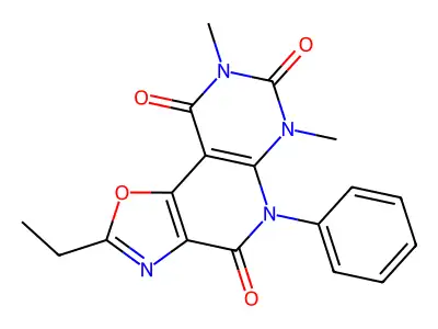 4-Ethyl-10,12-dimethyl-8-phenyl-3-oxa-5,8,10,12-tetrazatricyclo[7.4.0.02,6]trideca-1(9),2(6),4-triene-7,11,13-trione structure