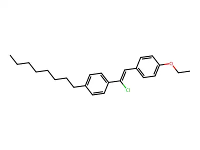 1-[1-Chloro-2-(4-ethoxyphenyl)ethenyl]-4-octylbenzene structure