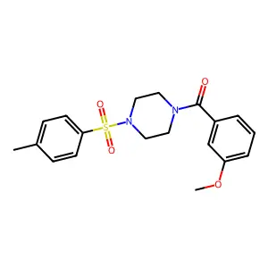 (3-Methoxy-phenyl)-[4-(toluene-4-sulfonyl)-piperazin-1-yl]-methanone structure