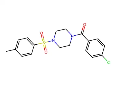 (4-Chlorophenyl)(4-tosylpiperazin-1-yl)methanone structure