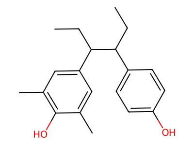 4-[4-(4-Hydroxyphenyl)hexan-3-yl]-2,6-dimethylphenol structure