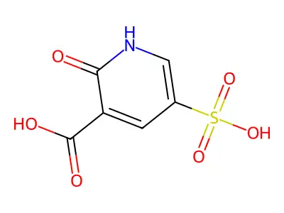 2-Hydroxy-5-sulfopyridine-3-carboxylic acid structure