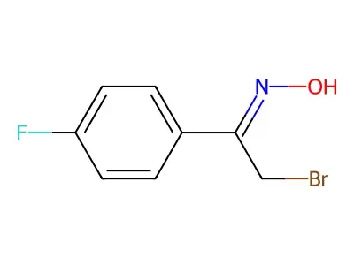 N-[2-bromo-1-(4-fluorophenyl)ethylidene]hydroxylamine structure