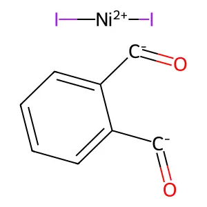 Diiodonickel(2+);[2-(oxomethyl)phenyl]methanone structure