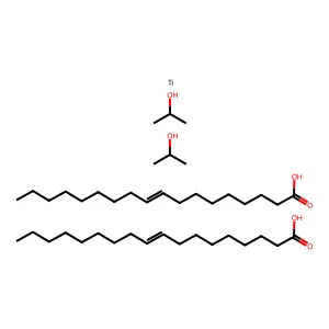 (T-4)-Bis[(9Z)-9-octadecenoato-I masculineO]bis(2-propanolato)titanium structure