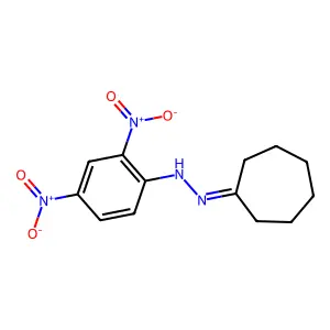 Cycloheptanone (2,4-dinitrophenyl)hydrazone structure