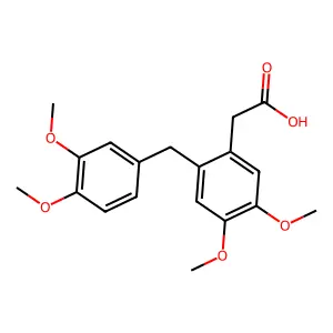 [2-(3,4-Dimethoxybenzyl)-4,5-dimethoxyphenyl]acetic acid structure
