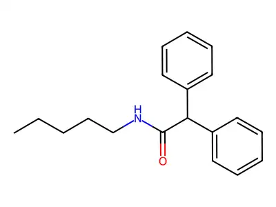 N-pentyl-2,2-diphenylacetamide structure