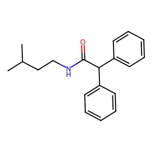N-(3-methylbutyl)-2,2-diphenylacetamide structure