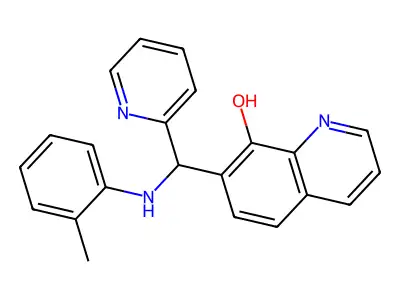 7-[[(2-Methylphenyl)amino]-2-pyridinylmethyl]-8-quinolinol structure