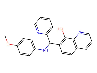 7-{[(4-Methoxyphenyl)amino](pyridin-2-yl)methyl}quinolin-8-ol structure
