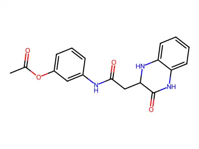 3-(2-(3-Oxo-1,2,3,4-tetrahydroquinoxalin-2-yl)acetamido)phenyl acetate structure