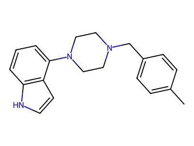 4-(4-(4-Methylbenzyl)piperazin-1-yl)-1H-indole structure