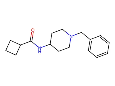 N-(1-benzylpiperidin-4-yl)cyclobutanecarboxamide structure