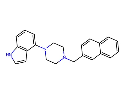 4-[4-(naphthalen-2-ylmethyl)piperazin-1-yl]-1H-indole structure