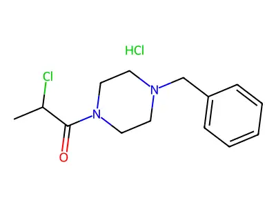 1-(4-Benzylpiperazino)-2-chloropropan-1-one hydrochloride structure