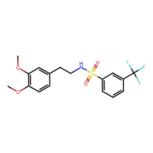 N-(3,4-dimethoxyphenethyl)-3-(trifluoromethyl)benzenesulfonamide structure
