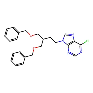 9H-Purine, 9-[4-(benzyloxy)-3-[(benzyloxy)methyl]butyl]-6-chloro- structure
