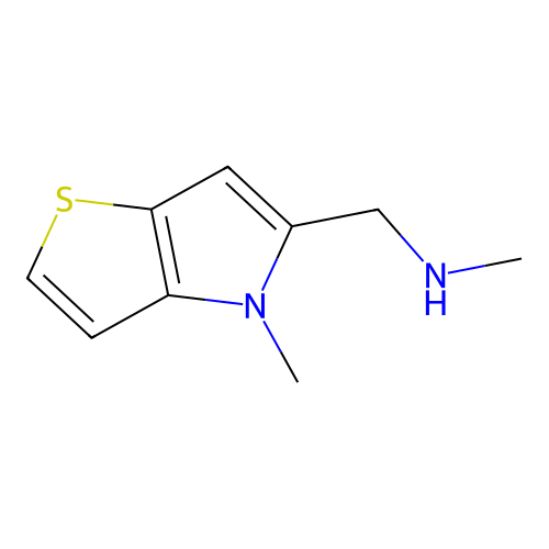 methyl((4-methyl-4H-thieno(3,2-b)pyrrol-5-yl)methyl)amine structure