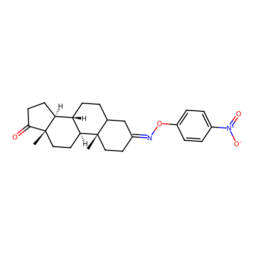 5-alpha-ANDROSTANE-3,17-DIONE, 3-(O-(p-NITROPHENYL)OXIME) structure